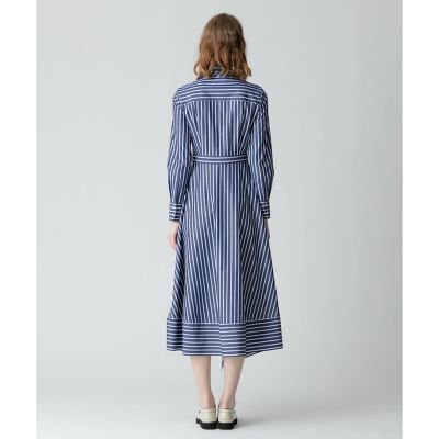未使用試着のみ✨allureville ストライプアシメフレアシャツワンピース ストライプアシメフレアシャツワンピース|allureville OFFICIAL