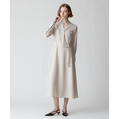 キョウネンポリエステルスラッシュネックワンピース | allureville