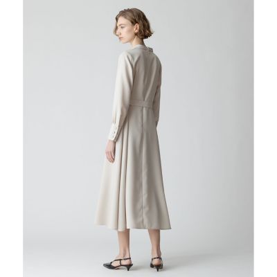アルアバイル ワンピース ベージュ オフィス フォーマル スラッシュ