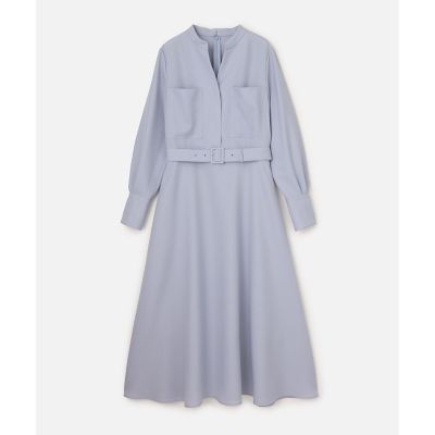 キョウネンポリエステルスラッシュネックワンピース | allureville