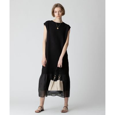 allureville ドッキングヘムワンピース　ニット　ブラック ドッキングヘムワンピース | allureville (Women)/アルアバイル