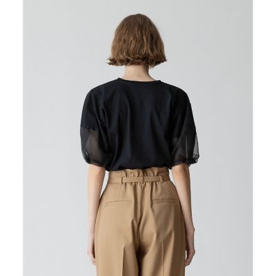 アルアバイル ☆2024大人気シアーランタンスリーブカットソー未使用ホワイト シアーランタンスリーブカットソー | allureville (Women