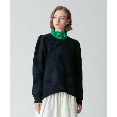 allureville / アルアバイル 片畦イレヘムプルオーバー アシメドレープスリットプルオーバー|allureville OFFICIAL SITE