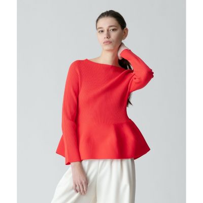 ホールガーメントガーターペプラムプルオーバー | allureville (Women