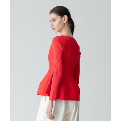 極美品✨アルアバイル　ホールガーメントガーターペプラムプルオーバー　24SS ホールガーメントガーターペプラムプルオーバー|allureville