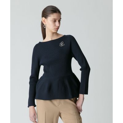 極美品✨アルアバイル　ホールガーメントガーターペプラムプルオーバー　24SS ホールガーメントガーターペプラムプルオーバー | allureville