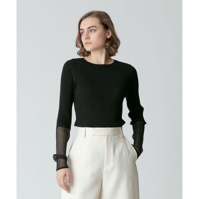 アルアバイル　ルルウィルビー シアーカフスワイドリブプルオーバー シアーカフスワイドリブプルオーバー | allureville (Women