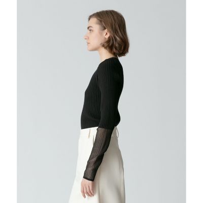 シアーカフスワイドリブプルオーバー | allureville (Women
