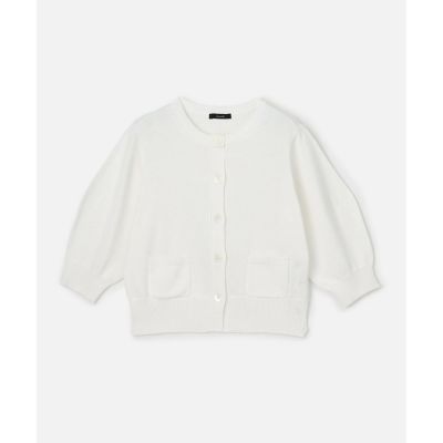 ギマコットンハーフパフスリーブカーディガン