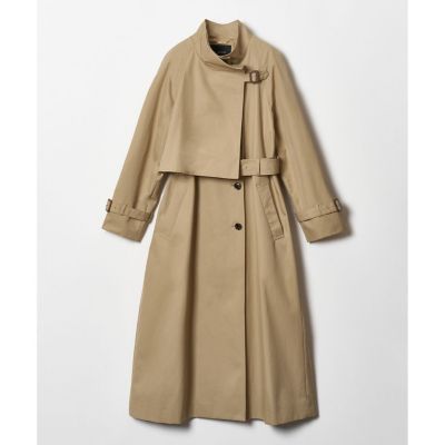 オーバーラップスタンドコート | allureville (Women