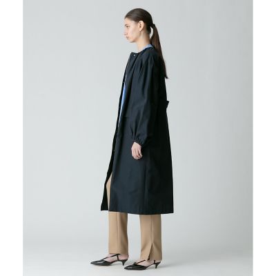 綿ナイロンクロスギャザーネックコート | allureville (Women