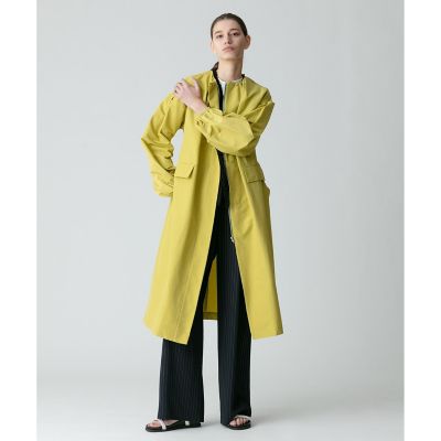 綿ナイロンクロスギャザーネックコート