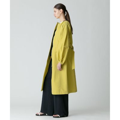 綿ナイロンクロスギャザーネックコート