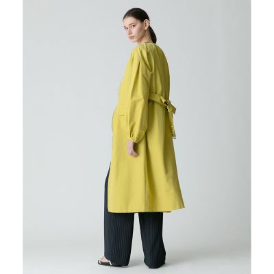 綿ナイロンクロスギャザーネックコート