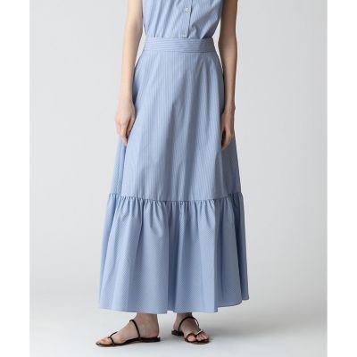 ★タグ付き新品未使用★ allureville ストライプアシメギャザースカート セットアップ対応可能】ストライプアシメギャザースカート