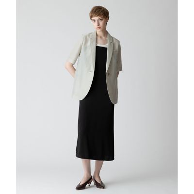 シアーハーフスリーブシングルジャケット | allureville (Women