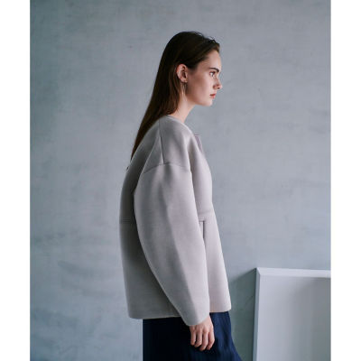 レーヨンボンディングノーカラージャケット | allureville (Women