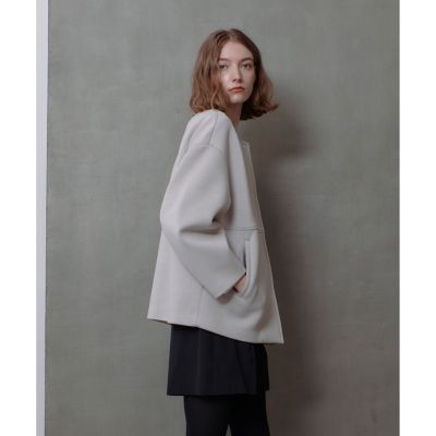 レーヨンボンディングノーカラージャケット | allureville (Women