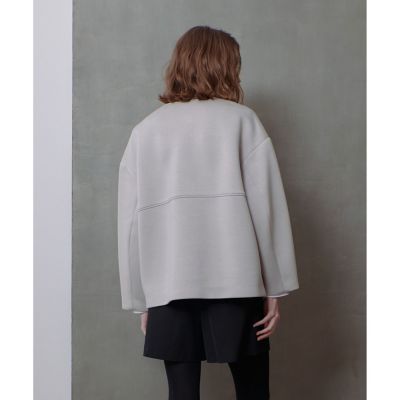 レーヨンボンディングノーカラージャケット | allureville (Women