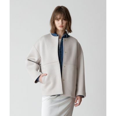 【新品タグ付き】アルアバイル　レーヨンボンディングノーカラージャケット レーヨンボンディングノーカラージャケット|allureville OFFICIAL SITE