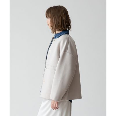 レーヨンボンディングノーカラージャケット | allureville (Women