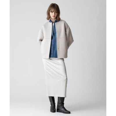 レーヨンボンディングノーカラージャケット | allureville (Women