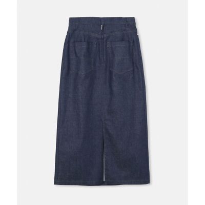 デニムライクフロントタックスカート