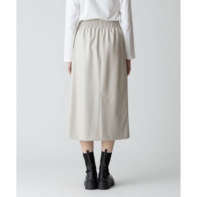 ウエストタックフェイクレザースカート | allureville (Women