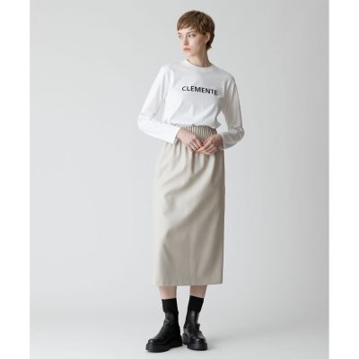 ウエストタックフェイクレザースカート | allureville (Women