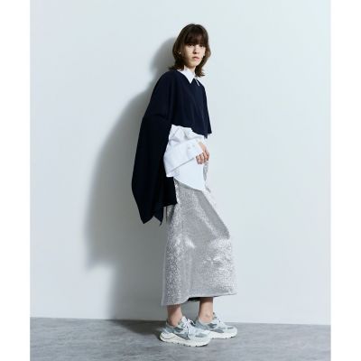 メタリックジャガードナロースカート | allureville (Women