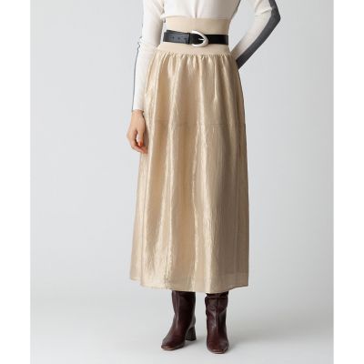 【SALE】allureville (Women)/アルアバイル ブライトカールマイヤー2WAYスカート 11ベージュ ロングスカート【三越伊勢丹/公式】