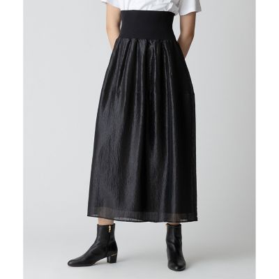 【SALE】allureville (Women)/アルアバイル ブライトカールマイヤー2WAYスカート 95ブラック ロングスカート【三越伊勢丹/公式】