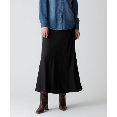 ソフトサテンバックフリルナロースカート | allureville (Women