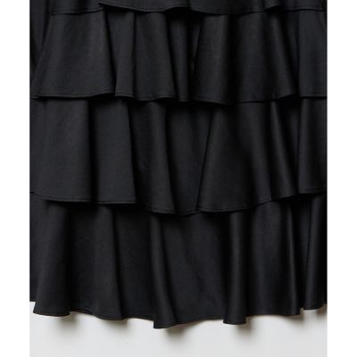 ソフトサテンバックフリルナロースカート | allureville (Women