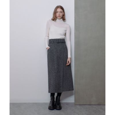 セットアップ対応可能】ヘリンボンツイードナロースカート