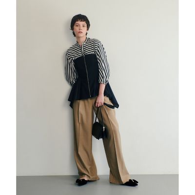 ギャバタックモダンワイドパンツ