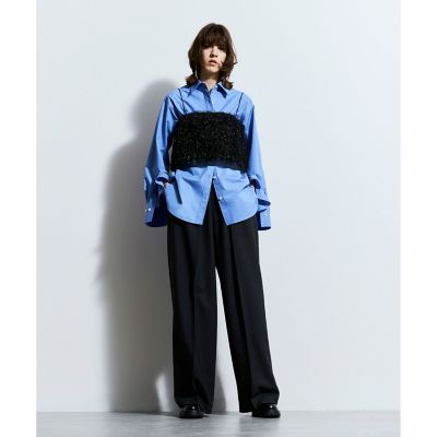 ギャバタックモダンワイドパンツ