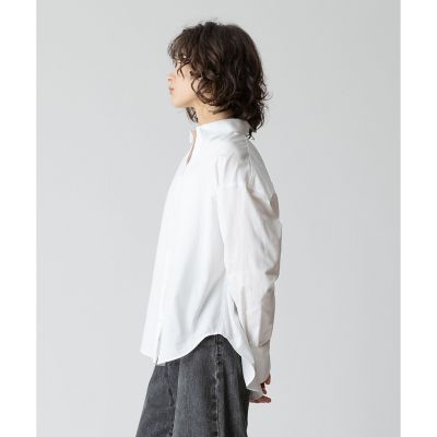 コットンデザインスリーブブラウス