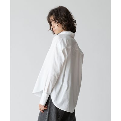コットンデザインスリーブブラウス