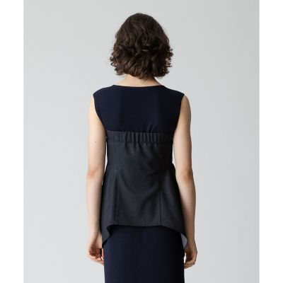 allureville / アルアバイル ウールデニムイレヘムビスチェ ウールデニムイレヘムビスチェ | allureville (Women