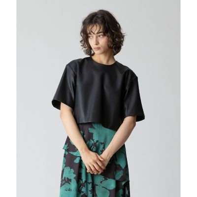 フェイクレザーＴブラウス