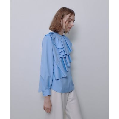 ブラウス シャツ シアアシメラッフルブラウス レディース TRUDEA ブラウス シャツ アシメラッフルブラウス レディース