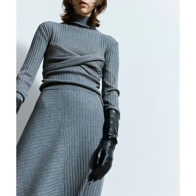 allureville（アルアバイル）の「5分袖イレヘムニットコンビワンピース（ワンピース）」 - WEAR