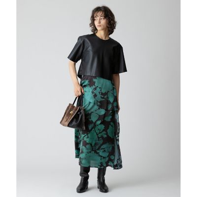 モダンフラワープリントティアードワンピース | allureville (Women