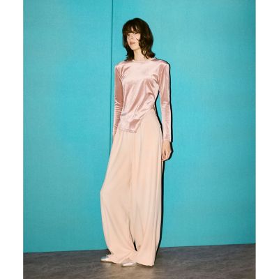 ベロアアシメスリットプルオーバー