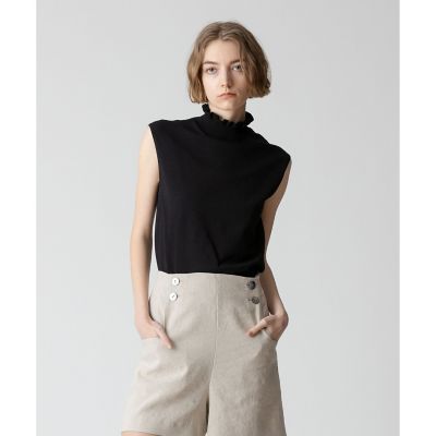 ＜allureville (Women)＞スタンドフリルネックフレンチプルオーバー