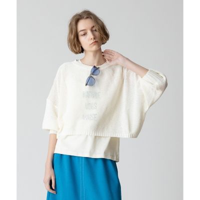 ドロップ天竺クロップドプルオーバー