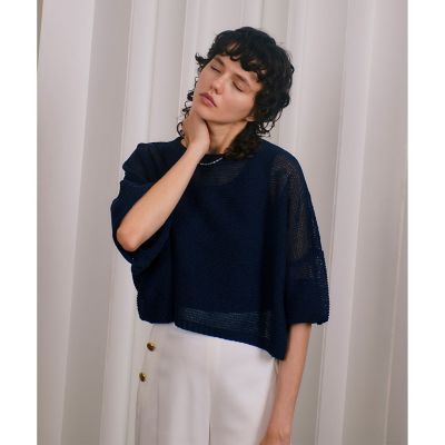 ドロップ天竺クロップドプルオーバー
