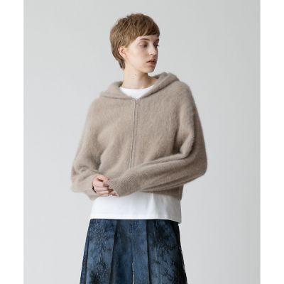 allureville　アルアバイル　ウール混ジップアップフーディー ウール混ジップアップフーディー | allureville (Women)/アルアバイル