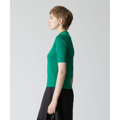 allureville / アルアバイル ◇総針モックネック5分袖プルオーバー allureville / アルアバイル ◇ 総針モックネック5分袖プル